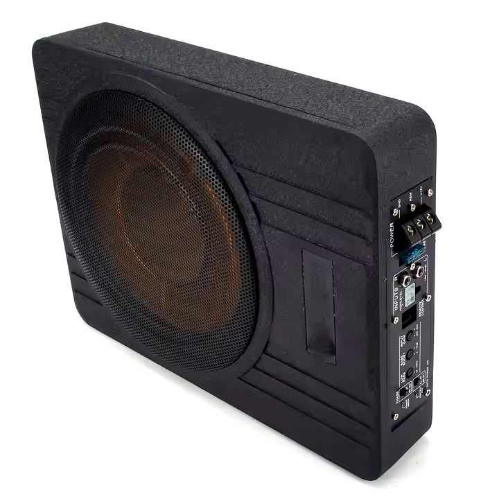 Guanshida 10 Inches Active Car Underseat Speaker 1000W Car Subwoofer Car Audio Slim Under Seat Active Subwoofer Bass Amplifier Speaker Car Amplifier Subwoofers Woofer 12V