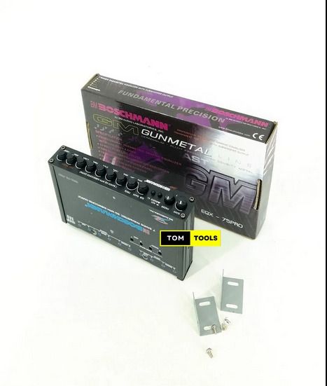 Boschmann Equalizer Eq 75 Pro Professional Parametric Equalizer with Low Pass X-Over Transparent Top Cover Panel 7 Control Bands Car Electronics Professional Parametric Equalizer