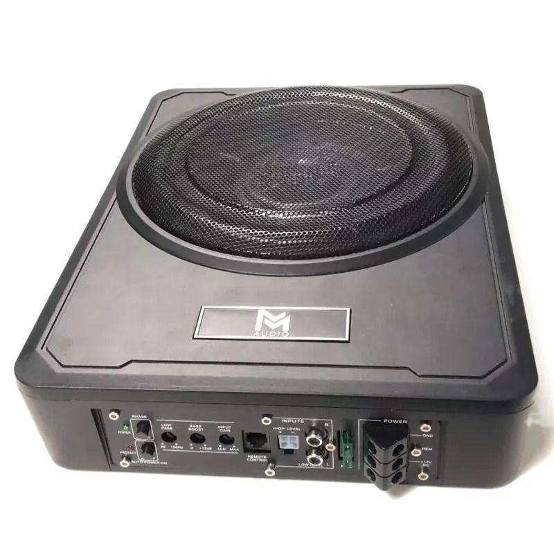 Underseat Car Amplifier Sub Woofer 10" Car Active Underseat Subwoofers Powered Subwoofer 180W Amplifier Sound System Audio Car Woofer Slim Under Seat Subwoofer