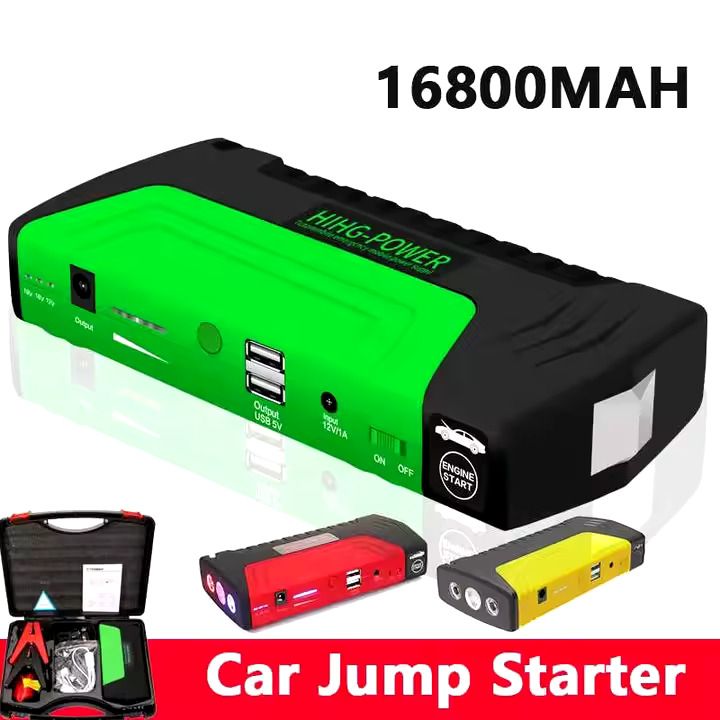 Car Jump Starter 5 Portable 50800MAH Amp Car Forced Start Battery Power Bank Charger 12VJump Starter And Air Compressor Car Jump Starter Kit And Air Compressor