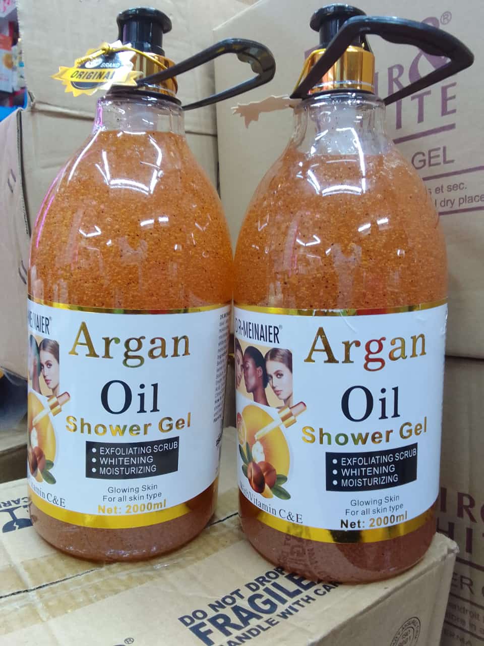 Dr Meinaier Argan Oil Shower Gel Whitening Perfume Slimming Body Wash Scrub Hydrating Smoothing Exfoliating Deep Skin Care Moisturizes, Deeply Cleans and Soothes Skin Smoothing Exfoliating