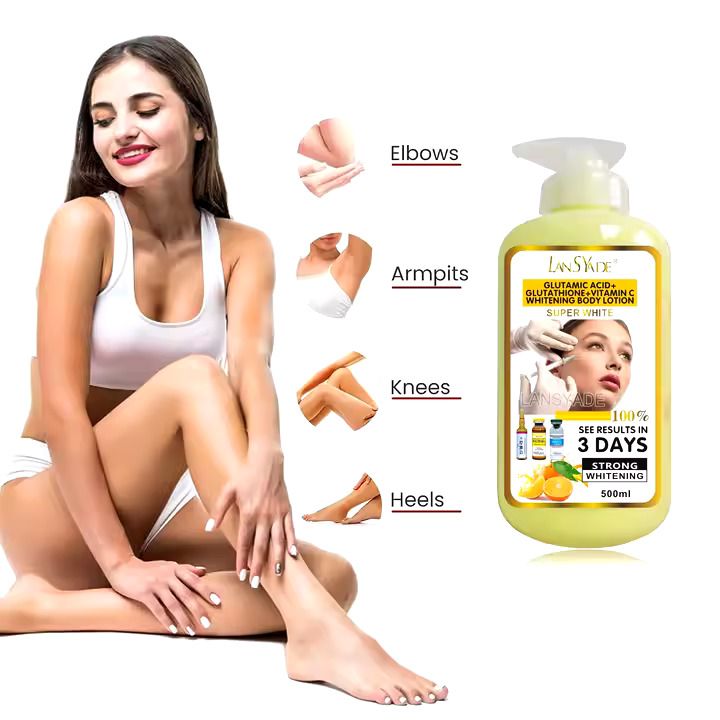 LANSYADE Wholesale Moisturiziing Vitamin C Body Lotion Strong Whitening Body Lotion 500ml Skin Revitalizer, Moisturizer, Whitening, Nourishing, Lightening