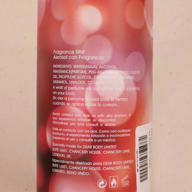 2 Packs Body Luxuries Always Yours 250ml Fragrance Body Mist For Women Romantic Perfume Set for Women - Long-Lasting, Non-Irritating, Multi-Purpose Spray Girls Body Signature Collections