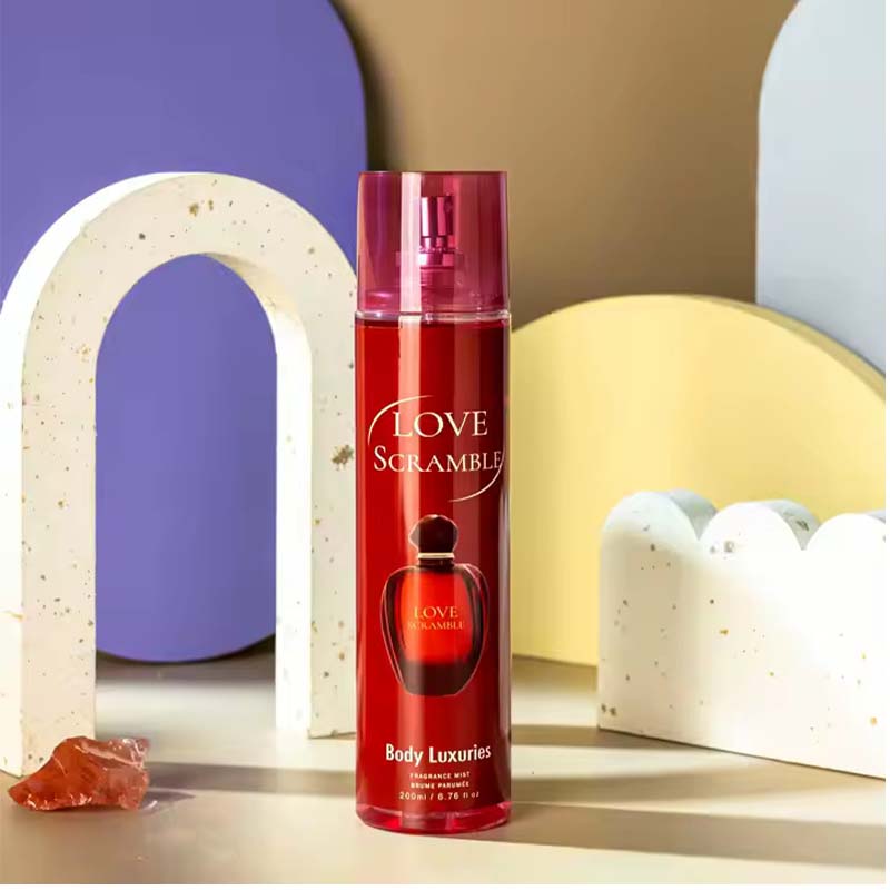 Body Luxuries Love Scramble 200ml Fragrance Body Mist For Women Romantic Perfume Set for Women - Long-Lasting, Non-Irritating, Multi-Purpose Spray Girls Body Signature Collections