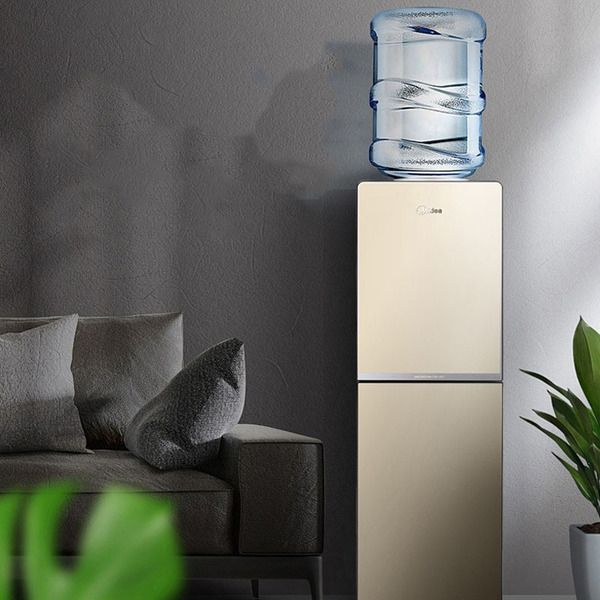 Midea Hot And Normal Water Dispenser- Silver & Gold Top Loading, 2-taps Equipped with Hot Cold Temperature, Floor Standing, Child Safety Lock, Ice Cold Technology, Best for Home, Kitchen & Office