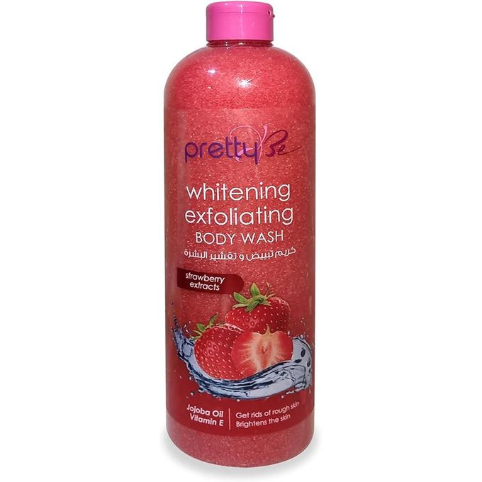 Pretty Be MORROCAN SOAP Strawberry Brightening Body Wash with Olive Extracts. Deeply Cleanses, Removes ACNE, DARK SPOTS, Evens the skin & Has Sweet Scent PRETTY BE MORROCAN SOAP Brightening Body wash