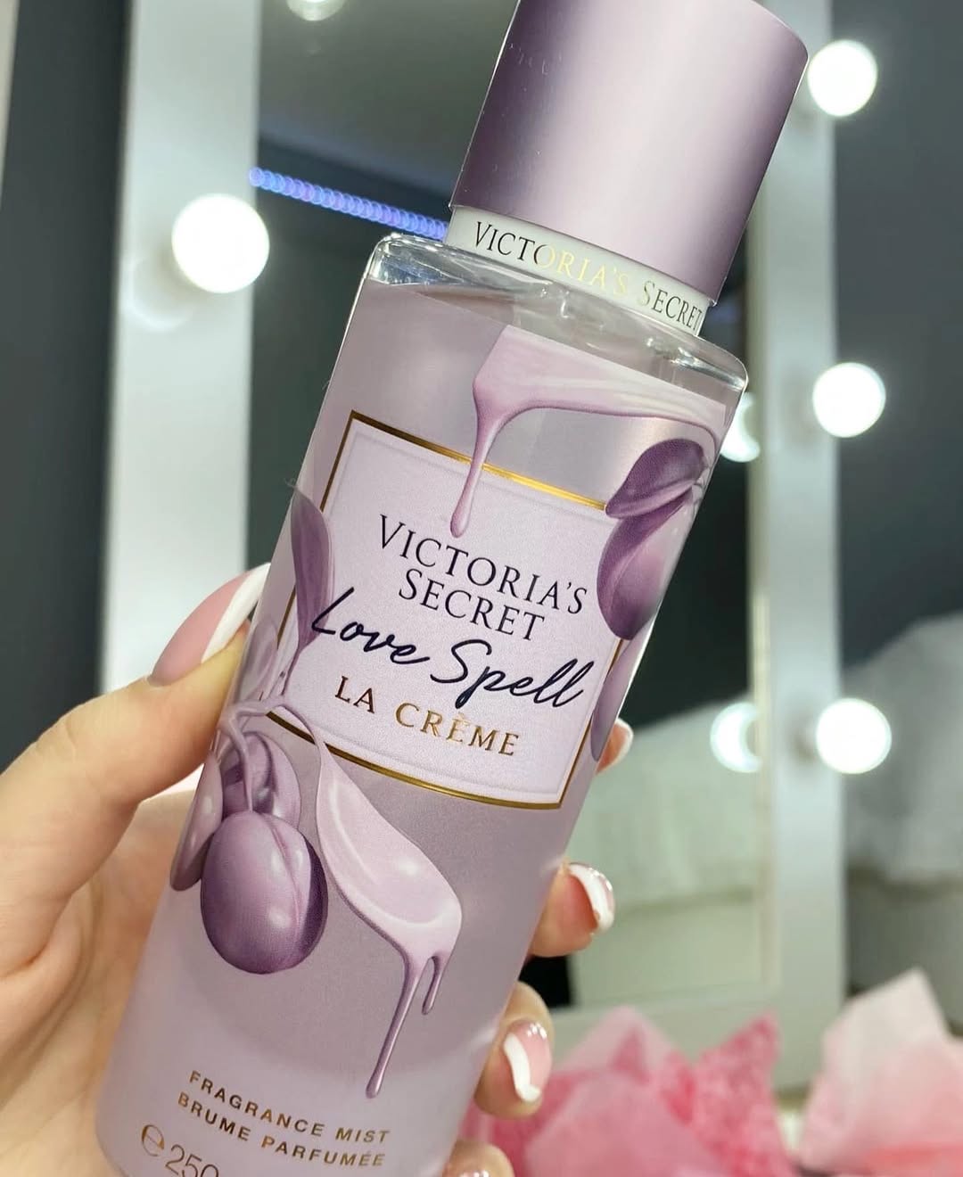 Victoria's Secret Love Spell La Creme 250ml Fragrance Body Mist For Women Romantic Perfume Set for Women - Long-Lasting, Non-Irritating, Multi-Purpose Spray Girls Body Signature Collections