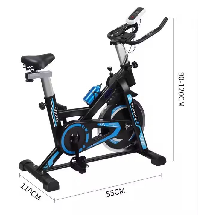 Exercise Spinning Bike Stationary Bike For Home with Felt/Magnetic Resistance, Indoor Bike with Bluetooth Connectivity, RPM Track LCD Monitor, Comfortable Seat Adjustment for Cardio Workout