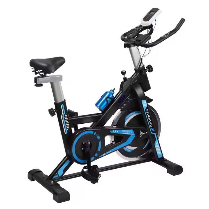 Exercise Spinning Bike Stationary Bike For Home with Felt/Magnetic Resistance, Indoor Bike with Bluetooth Connectivity, RPM Track LCD Monitor, Comfortable Seat Adjustment for Cardio Workout
