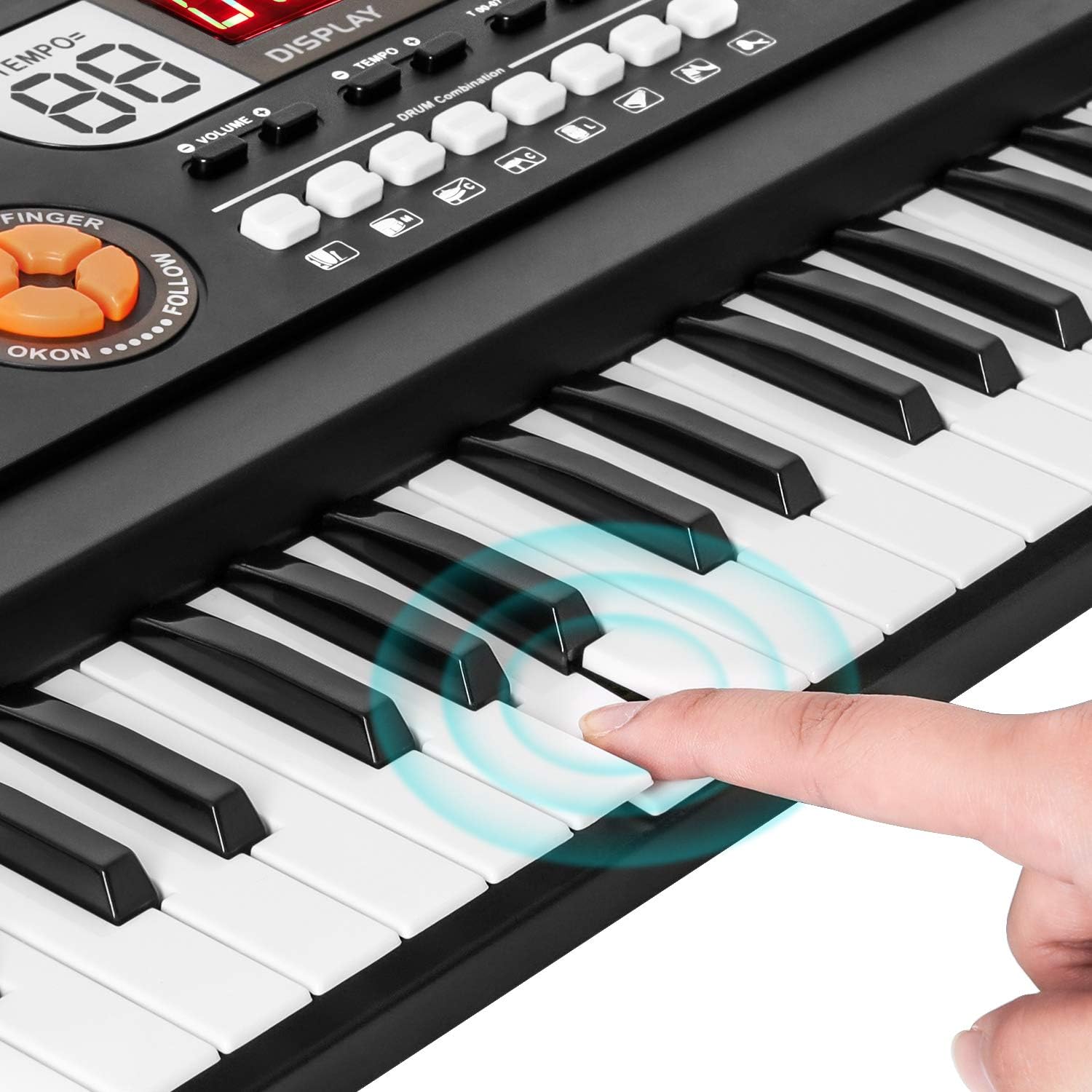BIGFUN Piano for Kids with Microphone, Kids Piano Keyboard for Beginners Portable Electronic Keyboard with MP3 Function/ Led Display 61 Keys Musical Piano Toys for Boys Girls Ages 3-12