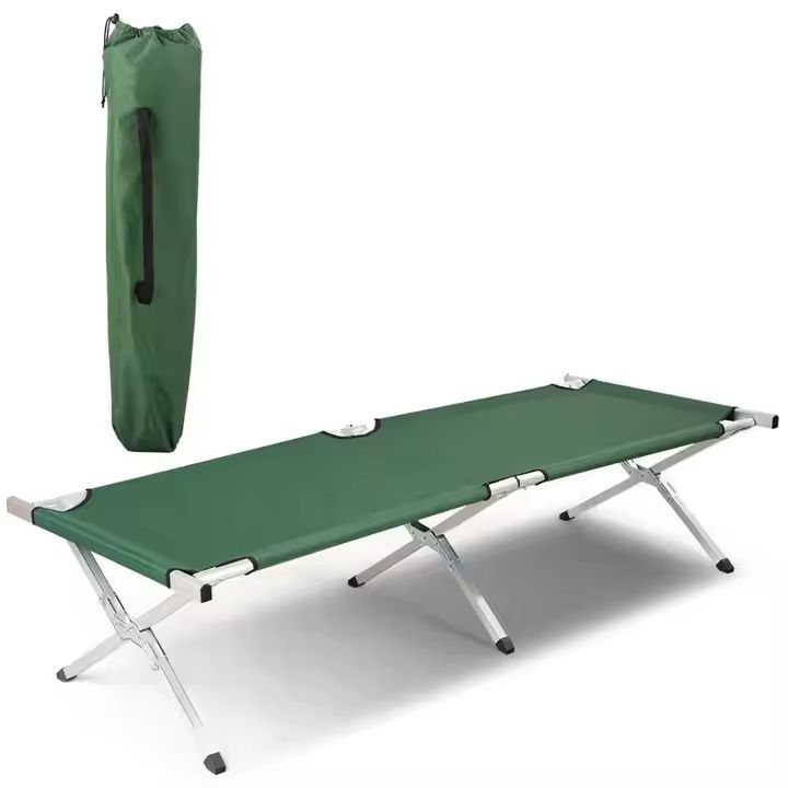 Foldable Camping Bed Folding Camping Bed/Lightweight & Portable/Aluminium Frame & 60 OD Polyester Fabric/Carry Bag Included/Camping, Festivals, Fishing