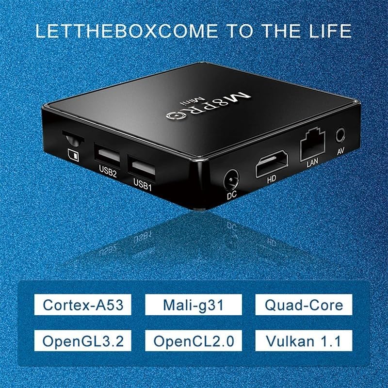 M8 Pro Mini Game TV Box 4K HD 10000 Retro Games H313 Android 12 WiFi Video Game Console Dual System Media Player With Joystick With Google Assistant and Chromecast