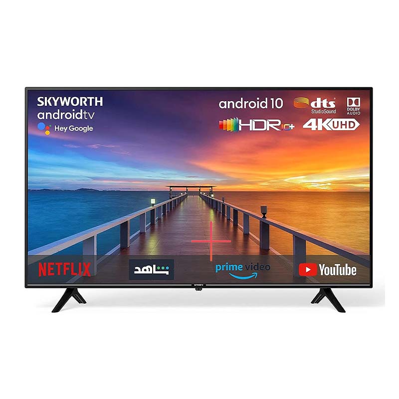 Skyworth 55 Inch 4K QLED HDR UHD SMART Google TV - 55G3B - Tv 55 Inches Netflix, Prime Video, Disney, YouTube, HDR, Dolby Vision, HDR10+ 16GB internal Storage