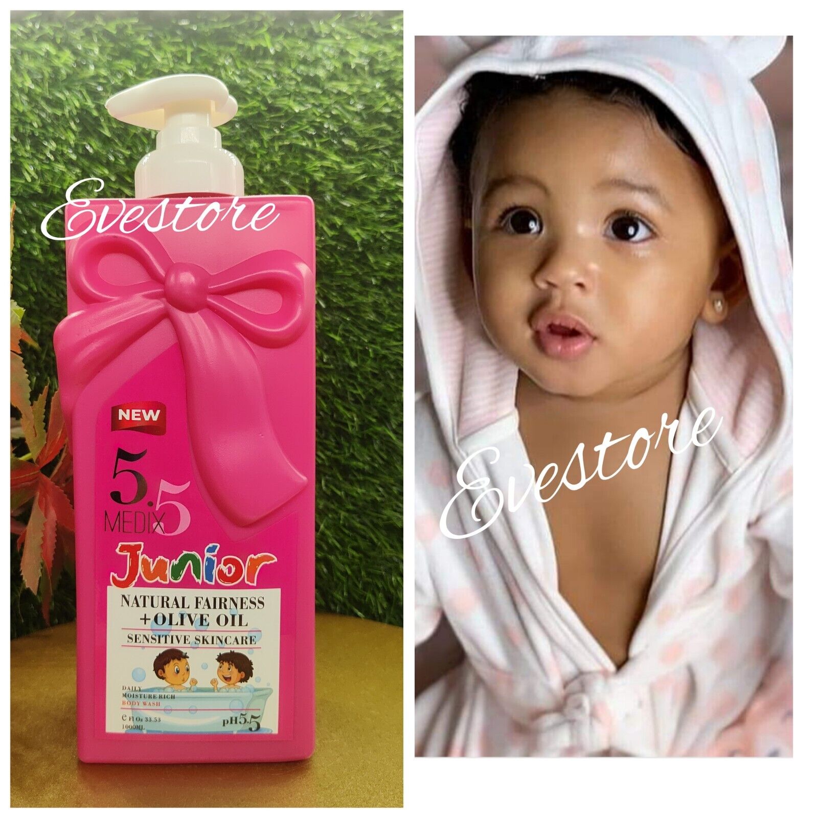 Medix 5.5 Junior Natural Fairness + Olive Oil Kids &Teens Moisturizing Body Loitn 400ml Powerful Hydration Cleansing Long-lasting Body Moisturizer, Gentle Enough To Be Used As Daily Facial Moisturizer
