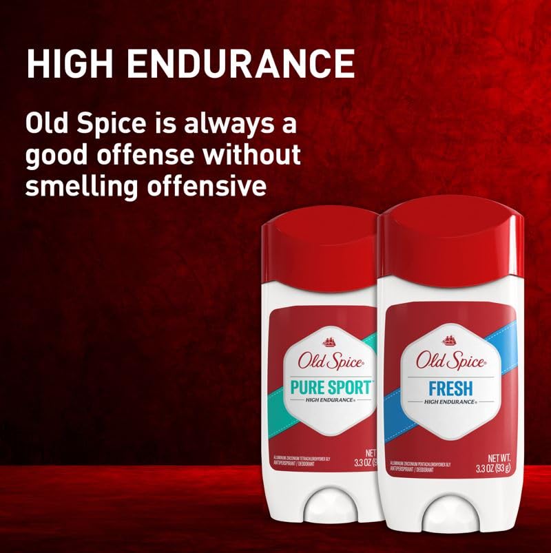 Old Spice High Endurance Anti-Perspirant Deodorant for Men, Fresh Scent, 3.3 oz ADVANCED SWEAT & ODOR PROTECTION Helps ELIMINATE Odors Instead of Just Masking 85g
