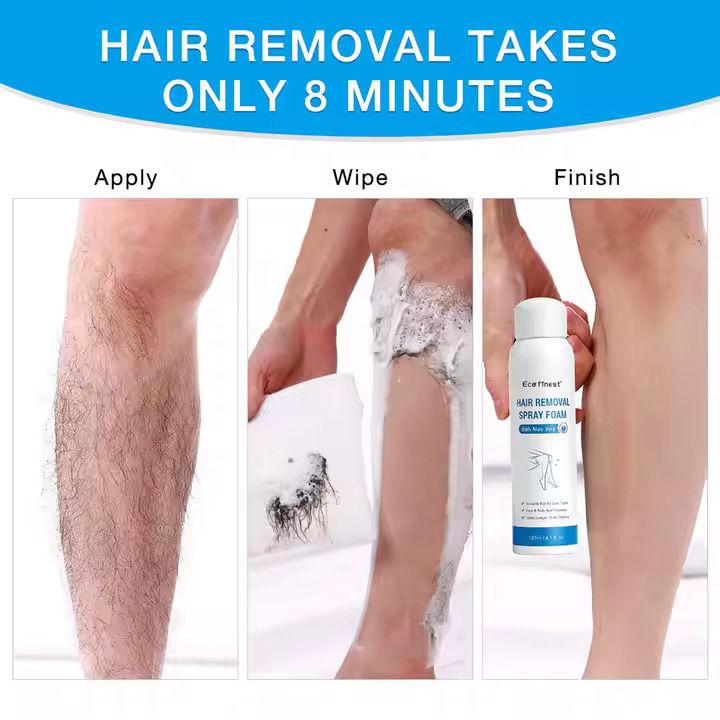 Disaar Permanent Hair Removal Spray Smooth & Painless Remove Hair Spray Foam For Men And Women Spray Removal Spray Face Arm Armpit Chest Back and Legs Skincare Hair Removal Cream