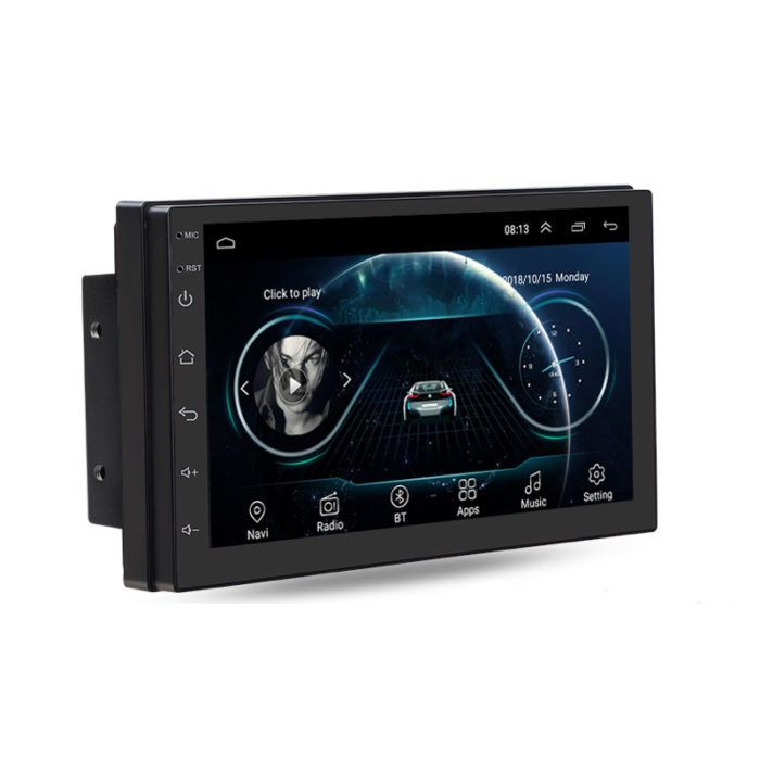 ABM 7 Inches Android Car Radio 32gb Rom + Free Camera Android 9.1 Operating System Two USB Function Multi-format Audio and Video Decoding, Support 1080P Full-format Support Phone Link Function