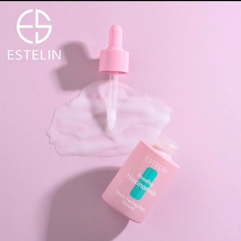 2 Pcs ESTELIN Rosehip Niacinamide Fade Spot Serum - 30ml X 2  Control Excessive Oil Clears Clogged Pores Refreshing And Hydrating Purifies And Softens Skin Face Serum 30ml X 2