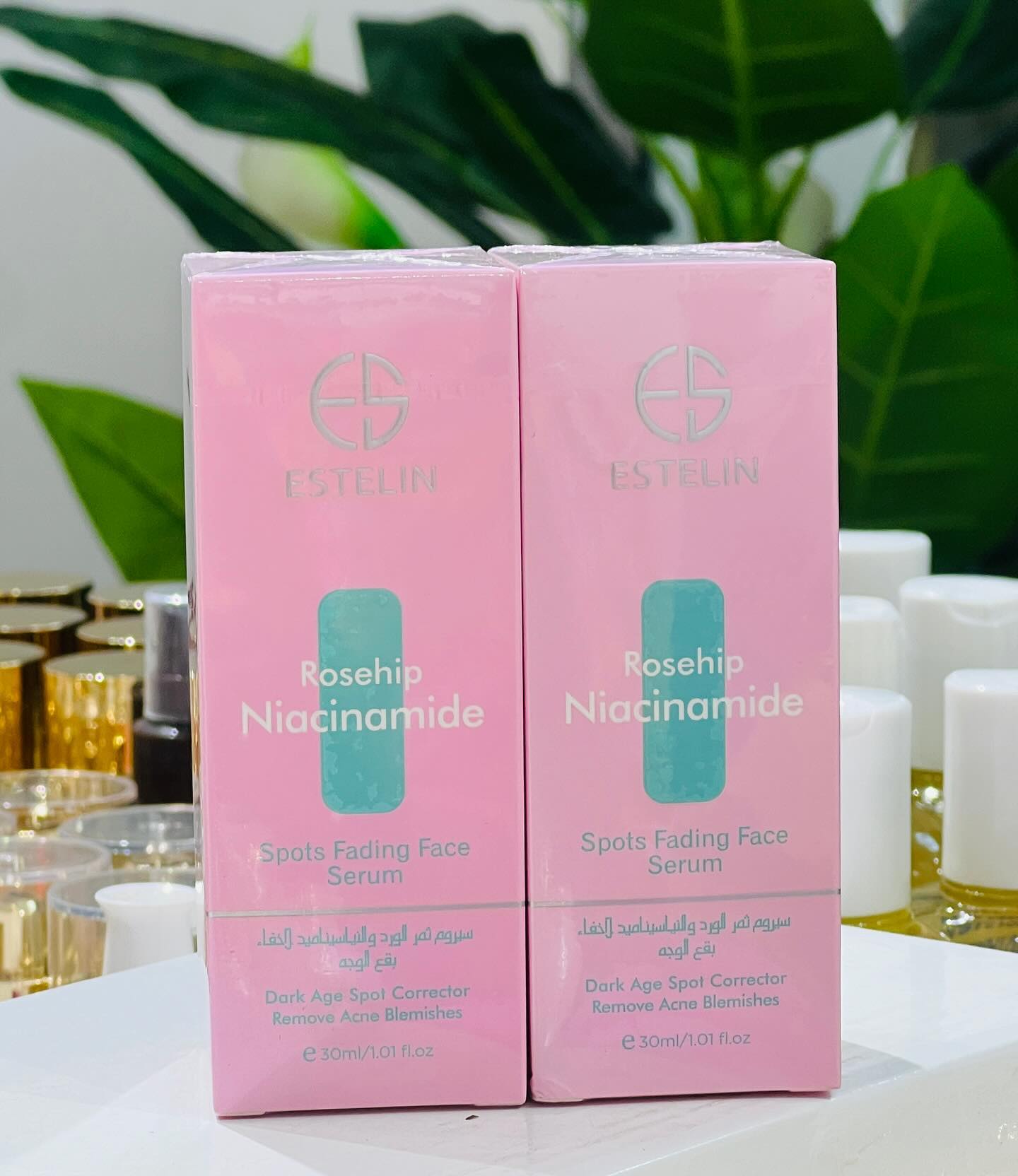2 Pcs ESTELIN Rosehip Niacinamide Fade Spot Serum - 30ml X 2  Control Excessive Oil Clears Clogged Pores Refreshing And Hydrating Purifies And Softens Skin Face Serum 30ml X 2