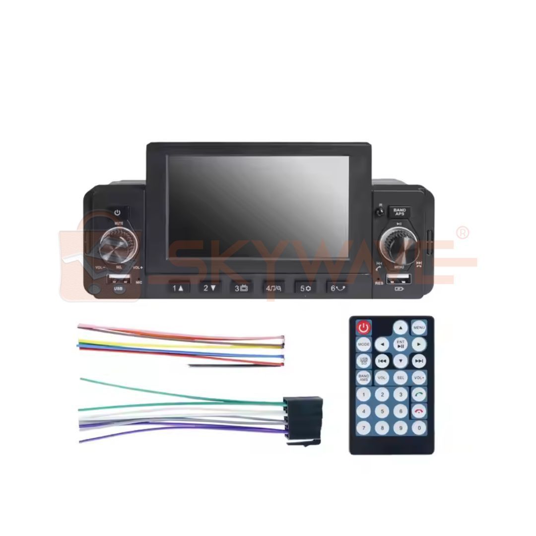 4.3 Inches Car MP5 Player + Free Camera Multiple Media Inputs FM Radio Video Playback Bluetooth Connectivity User-Friendly Interface Equalizer Settings Rear Camera Support Car Electronics