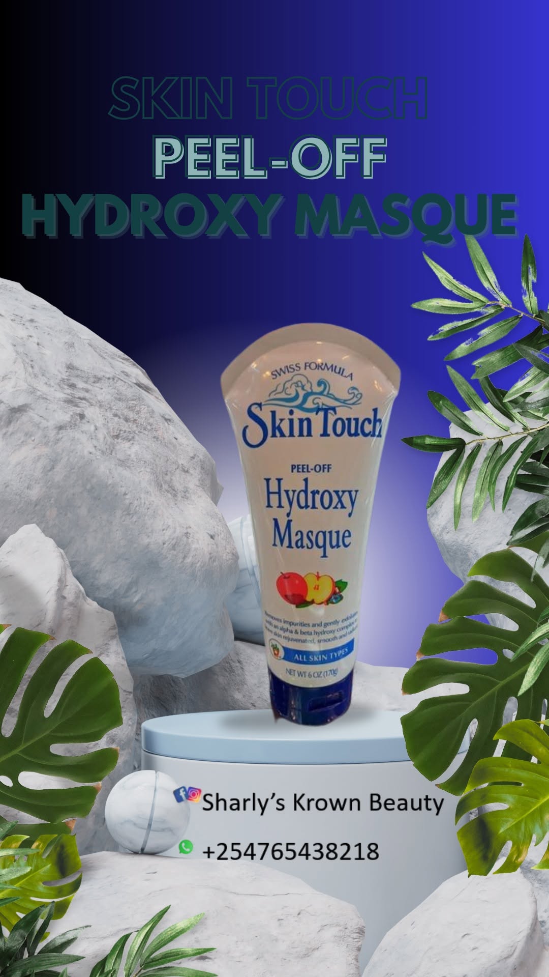 Skin Touch, Peel-Off Hydroxy Masque Unclogging Pores Removing Blackheads and Whiteheads Providing Refreshing and Revitalizing Experience Treatments & Masks