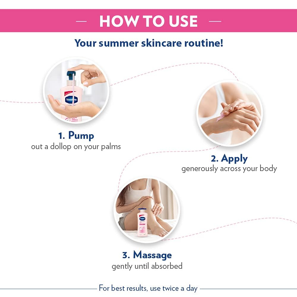 Vaseline Daily Brightening Even Tone Body Lotion for Glowing Skin, with Vitamin B3 & Triple Sunscreens 400ml For Radiant Looking Skin 2 Weeks Vaseline Body Lotion 400ml