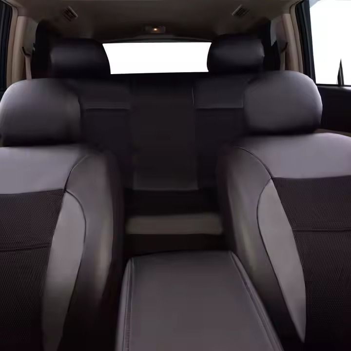 Breathable Fabric 5-Seater Car Seat Cover Set Breathable Fabric for All-Season Comfort Universal Fit for 5-Seater Cars Steering Wheel and Seat Belt Cover Included Enhanced Seat Protection