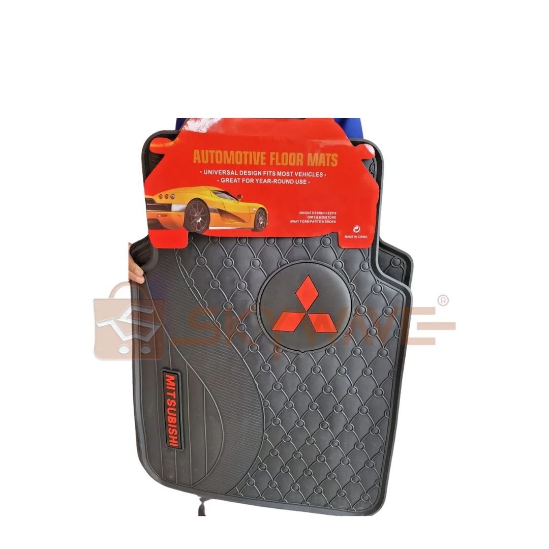 Mitsubishi Car Floor Mats for Rear and Front Heavy-Duty Protection Durable Construction Perfect Fit for Mitsubishi Models All-Weather Protection Non-Slip Backing