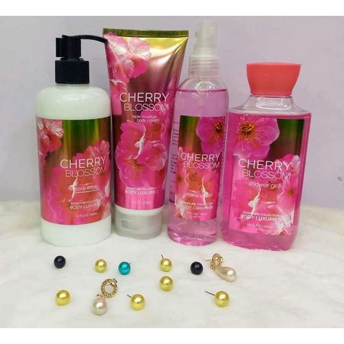 [OFFER] 4 Pack My Dear Body Cherry Blossom Contains Shower Gel, Body Splash, Body Cream and Body Lotion Sweet Fresh Scent Keep Fresh Body Washes 4 in 1 Signature Collection Body Luxuries Set