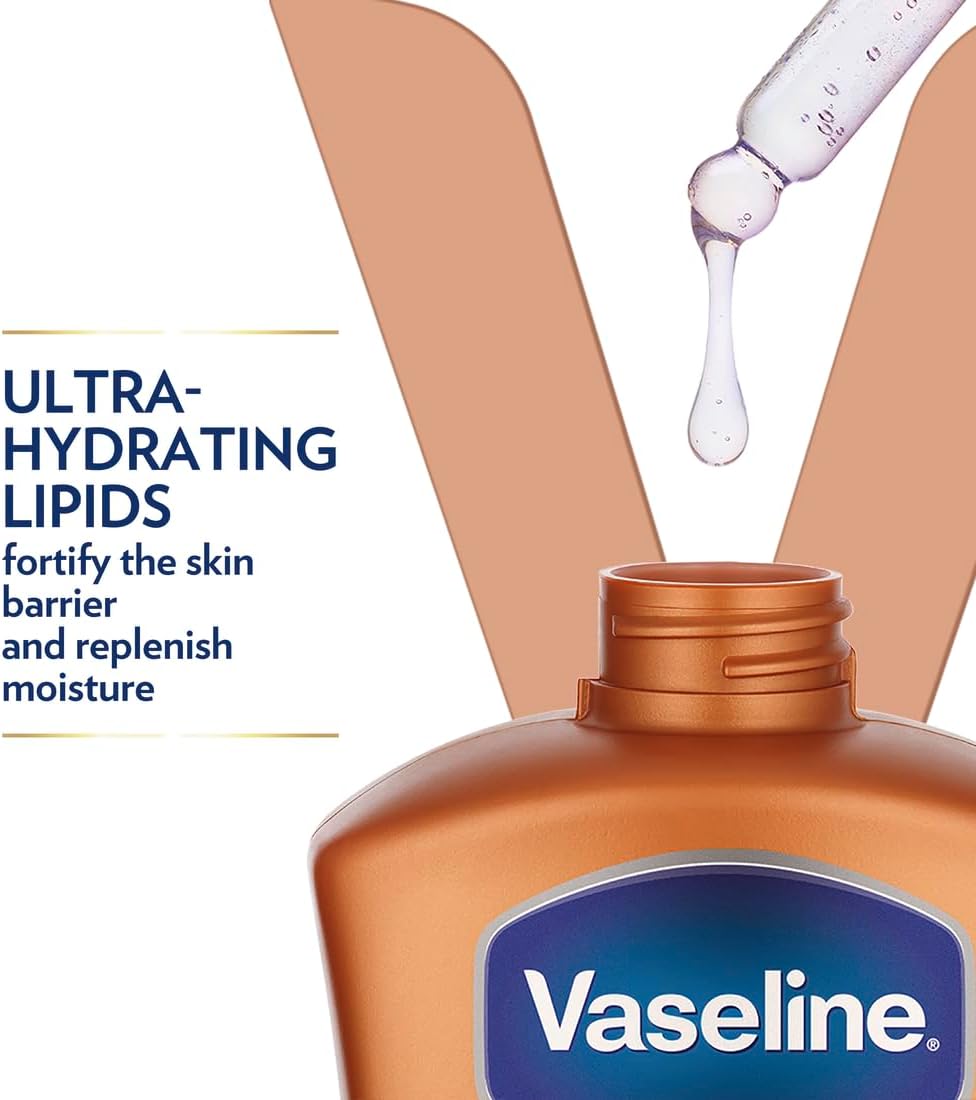 Vaseline Daily Brightening Healthy Bright Body Lotion 725ml – Deep Moisturizing Cream for Dry Skin, Enriched with Pure Cocoa Butter & Vaseline Jelly, Non-Greasy, Fast Absorbing, 48H Hydration