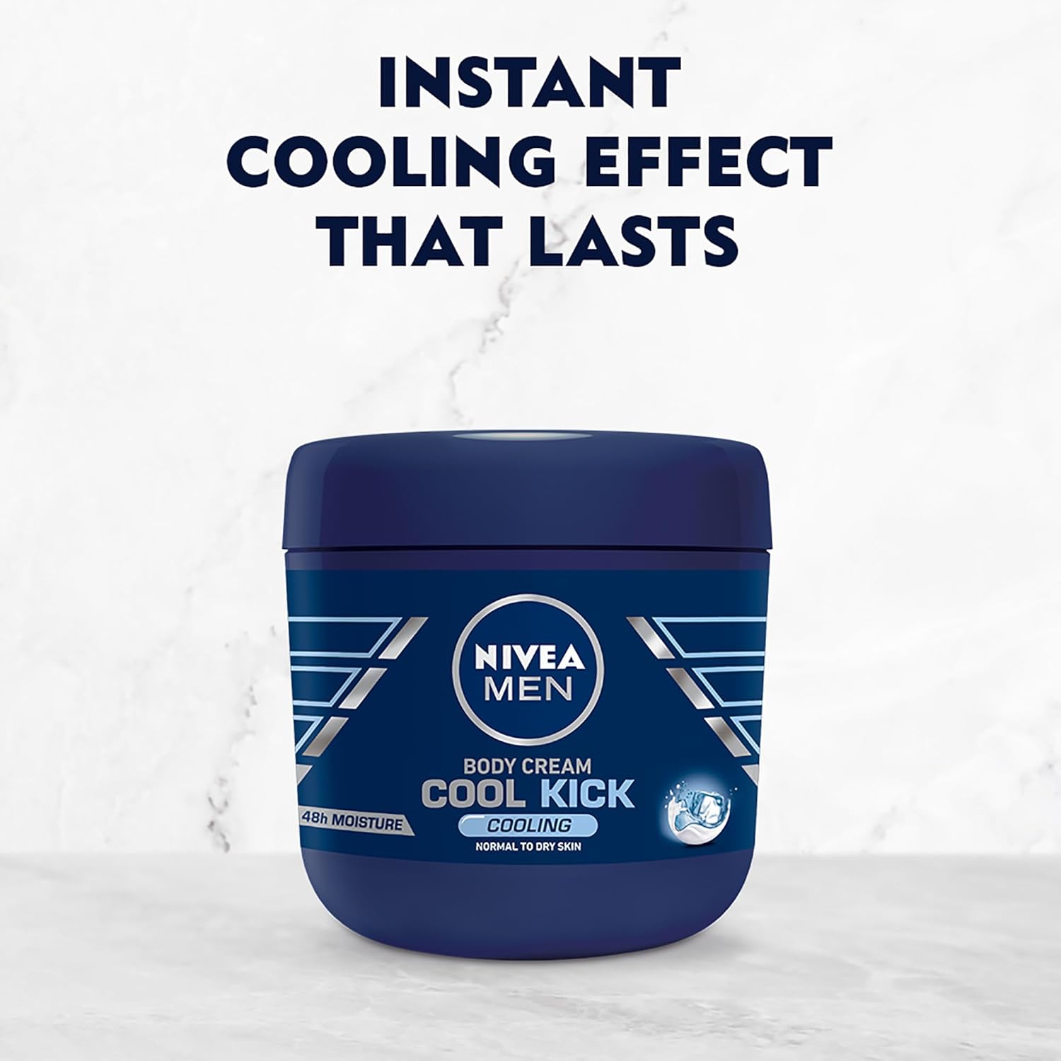Cool Kick Body Cream – 400ml Fresh Moisturizing Cream for Men with Cooling Sensation, Long-Lasting Hydration, Non-Greasy, Fast Absorbing, Refreshes and Protects Dry Skin Daily