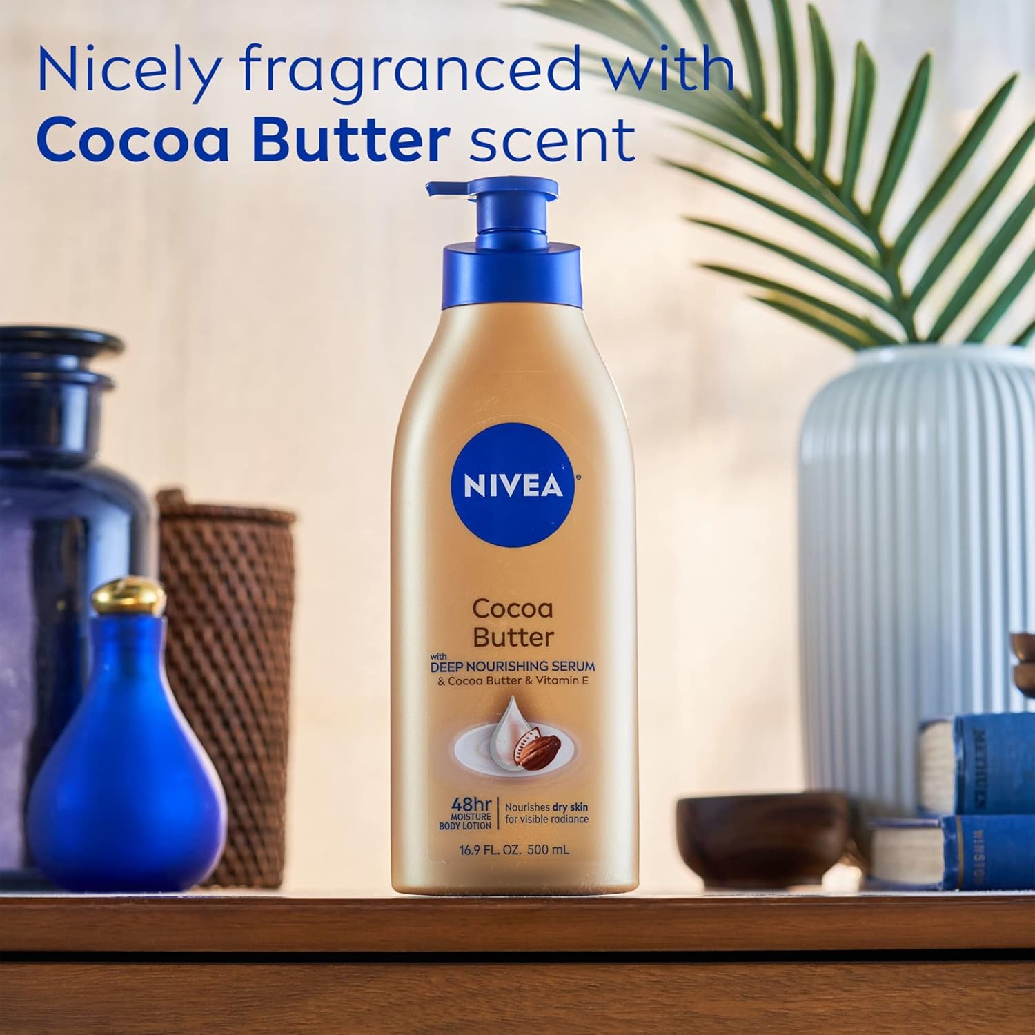 NIVEA Cocoa Butter Body Cream – 400ml Deep Moisture for Dry Skin Enriched with Cocoa Butter & Vitamin E Smooth & Glowing Skin, Long-Lasting Hydration Non-Greasy Daily Skincare for All Skin Types