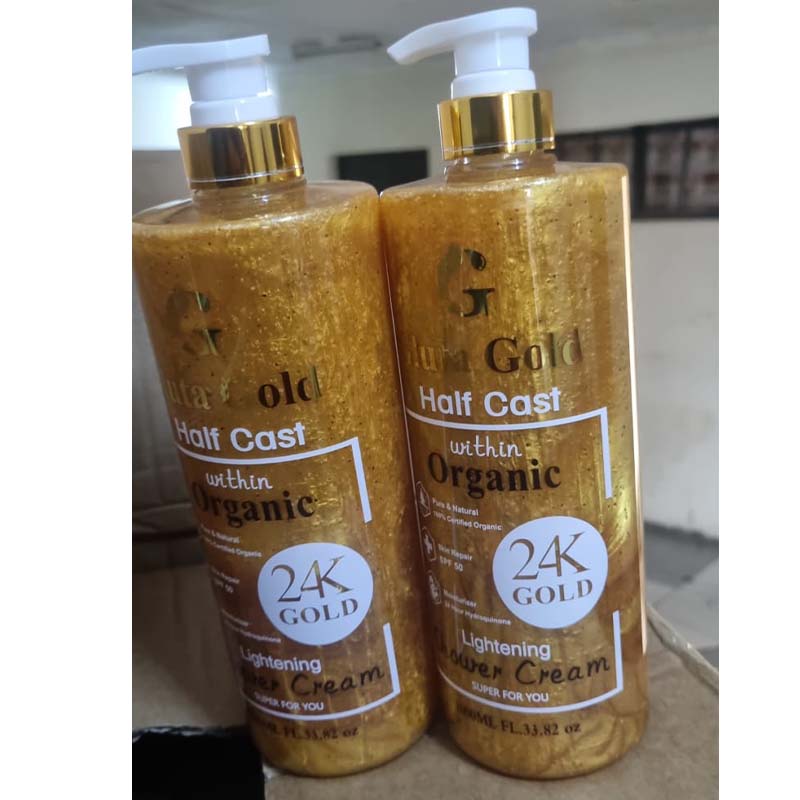 Gluta Gold Halfcast Shower Cream 1000 ml – Luxurious Glutathione-Enriched Whitening & Hydrating Bath Elixir for Radiant, Even-Tone Skin