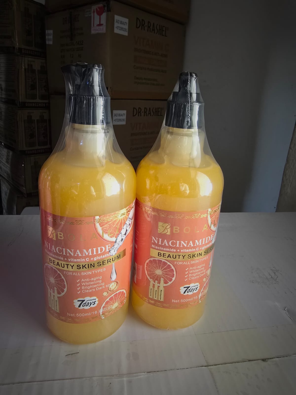 Bolaili Niacinamide Shower Gel 1000 ml – Brightening & Hydrating Body Wash with Niacinamide & Vitamin B3 – Evens Skin Tone, Soothes & Locks in Moisture – Daily Gentle Cleanser