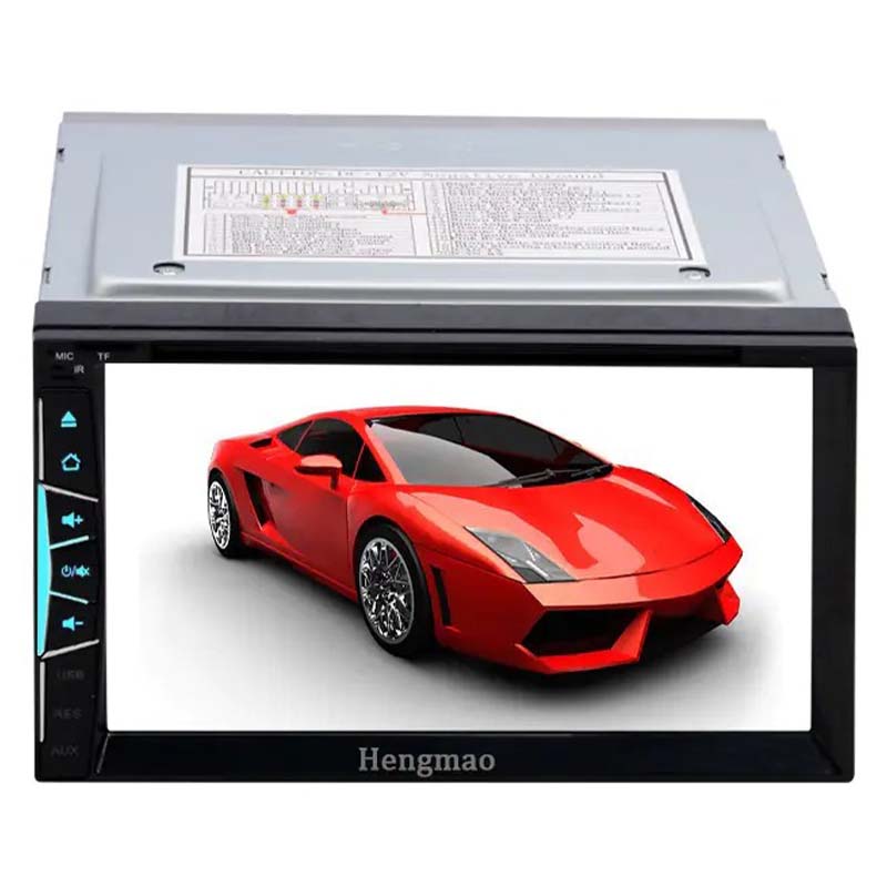 7-Inch Car Radio Touchscreen Unit – Double DIN Multimedia Receiver with Wireless CarPlay & Android Auto, Bluetooth, GPS Navigation, Backup Camera Input & Steering Wheel Control Receiver with Wireless