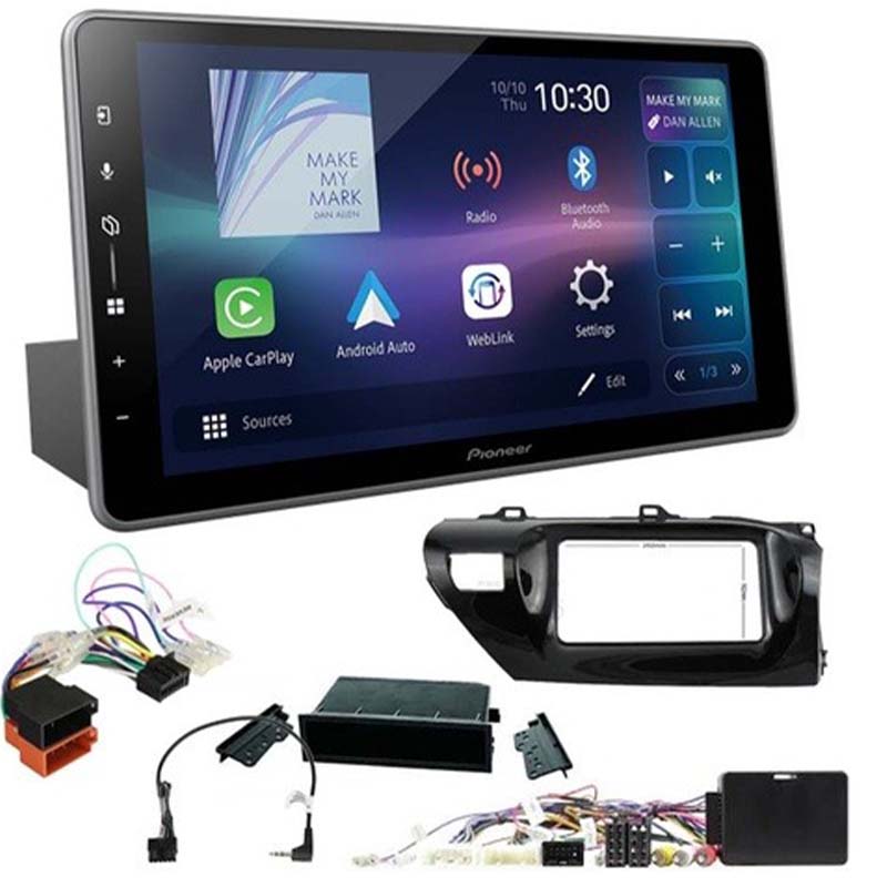Pioneer DMH-ZF7650BT 9″ Floating Touchscreen Receiver – Wireless & Wired Apple CarPlay / Android Auto, Built-in Wi-Fi & Bluetooth, 13-Band EQ, Rear-View Camera Support