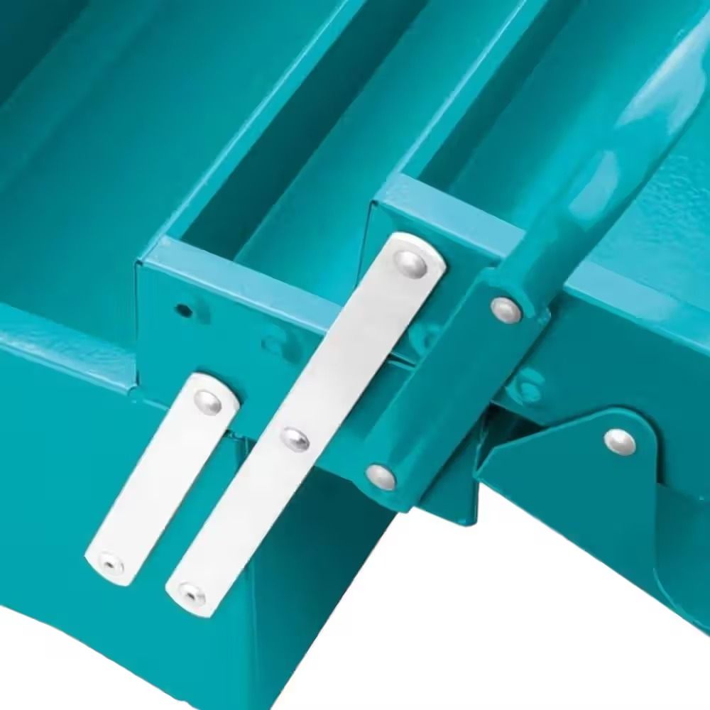 Total THT10701 3-Layer Metal Tool Box – Heavy-Duty Steel Cantilever Case (495×200×290 mm) with Rust-Resistant Coating, Reinforced Handle, Secure Storage for Garage & Workshop Tools