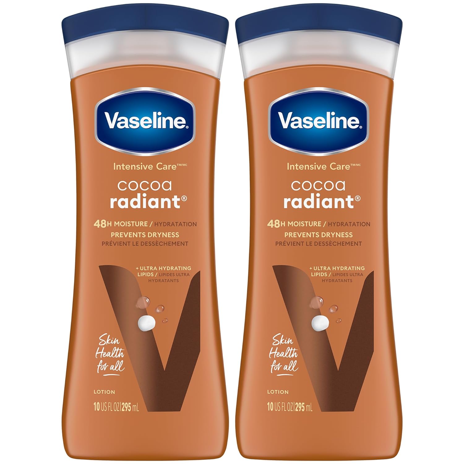 Vaseline Cocoa Glow Body Lotion 400 ml – Deep Moisturising Lotion with Pure Cocoa & Shea Butter, Non-Greasy Quick-Absorbing Formula for Soft Glowing Skin, Daily Moisture Care
