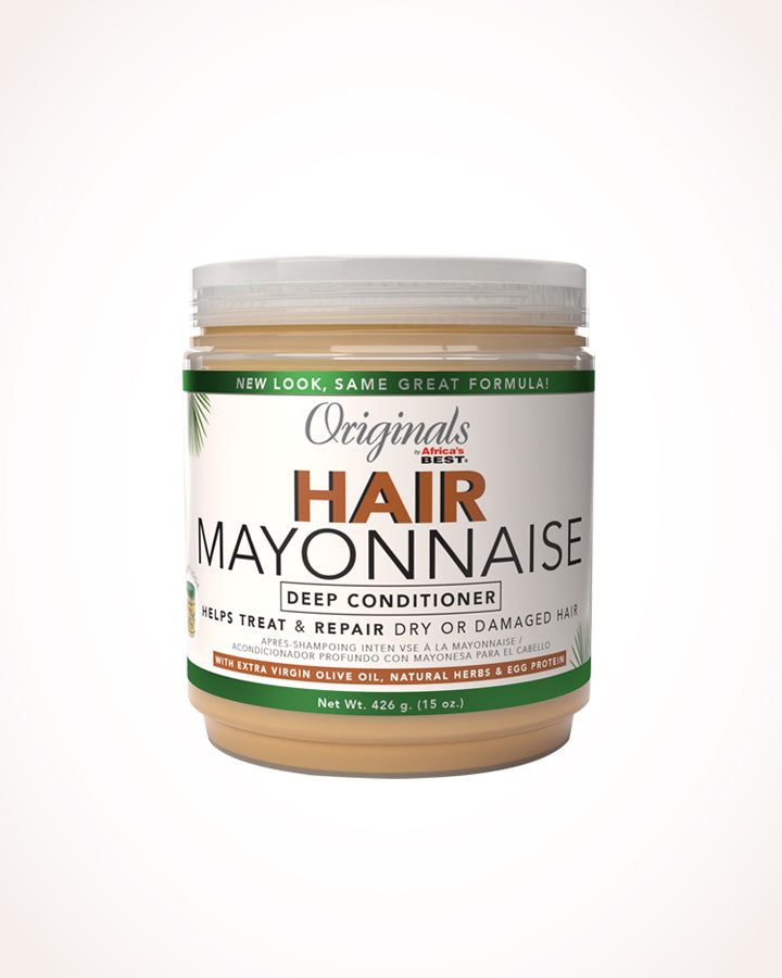 Originals By Africa’s Best Hair Mayonnaise Olive Oil Treatment for Weak Damaged Hair with Egg Protein & Natural Herbs – Deep Conditioning Repair Mask 511g 20% Bonus