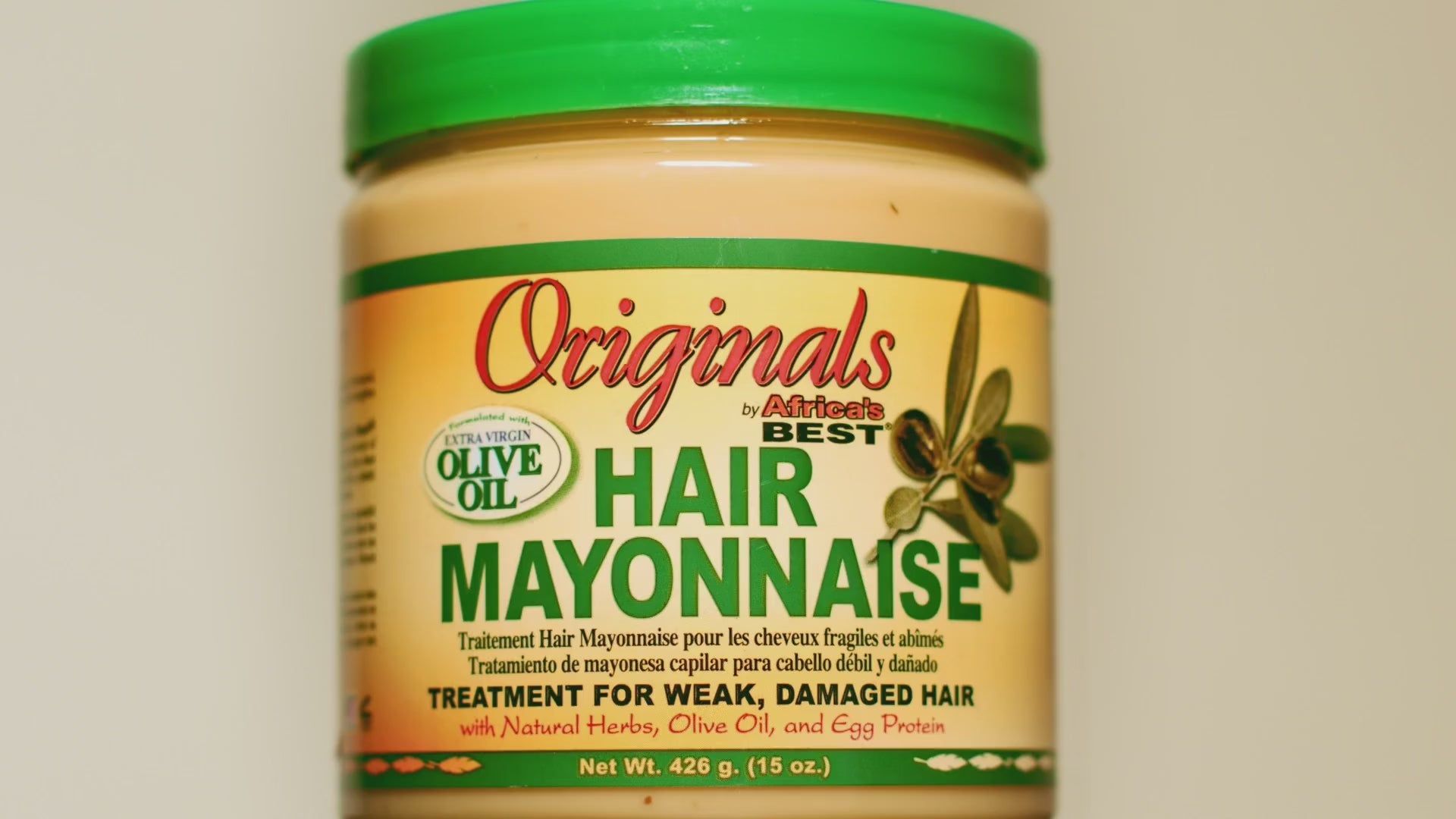 Originals By Africa’s Best Hair Mayonnaise Olive Oil Treatment for Weak Damaged Hair with Egg Protein & Natural Herbs – Deep Conditioning Repair Mask 511g 20% Bonus