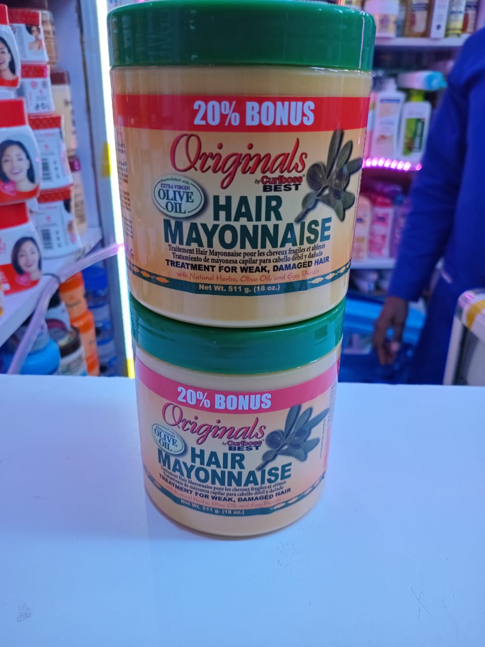 Originals By Africa’s Best Hair Mayonnaise Olive Oil Treatment for Weak Damaged Hair with Egg Protein & Natural Herbs – Deep Conditioning Repair Mask 511g 20% Bonus