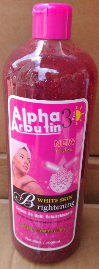 Alpha Arbutin 3 Plus White Skin Brightening Shower Gel 1000ml Deep Whitening Cleansing Body Wash Dark Spot Corrector Even Tone Moisturizing Smooth Radiant Skin Daily Bath Gel