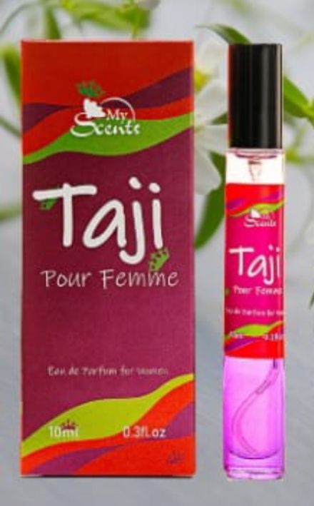 My Scents Taji Pour Femme 10ml Long Lasting Women Perfume, Sweet Floral Fruity Fragrance, Pocket Size Eau De Parfum, Romantic Scent, Travel Friendly Mini Spray