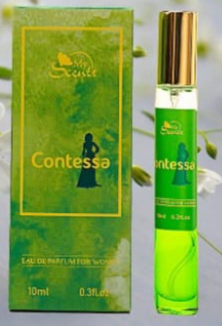 My Scents Contessa 10ml Long Lasting Women Perfume, Sweet Floral Fruity Eau De Parfum, Pocket Size Mini Spray, Elegant Romantic Scent, Travel Friendly Ladies Fragrance