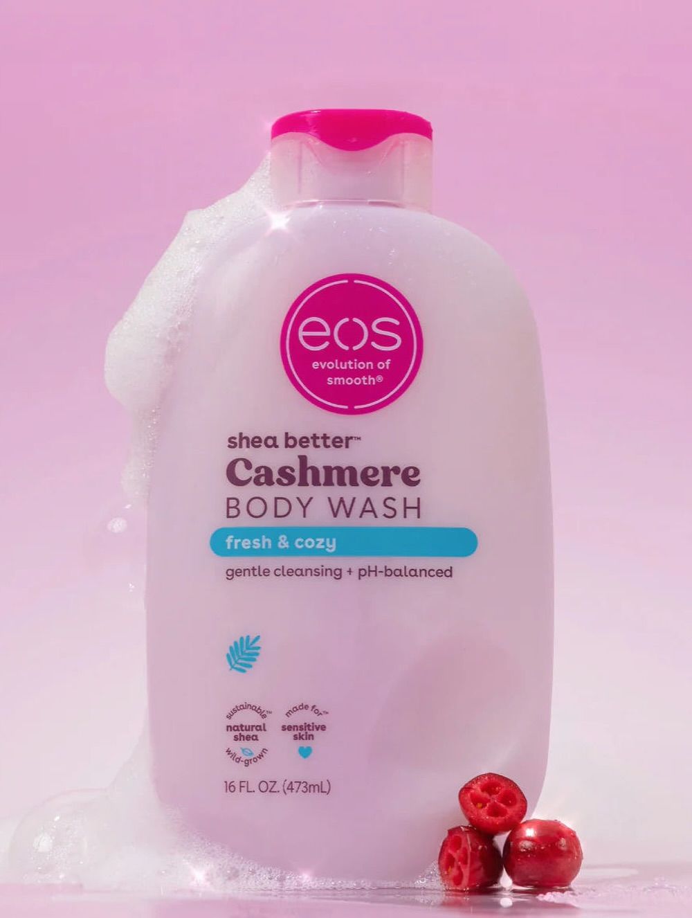 EOS Shea Better Glowing Body Wash Coconut Waters 1000ml Moisturizing 7 Oils + Goat’s Milk Anti-Aging Sun Protection Hydrating Nourish Soft Smooth Skin Daily Cleanse For Dry Skin