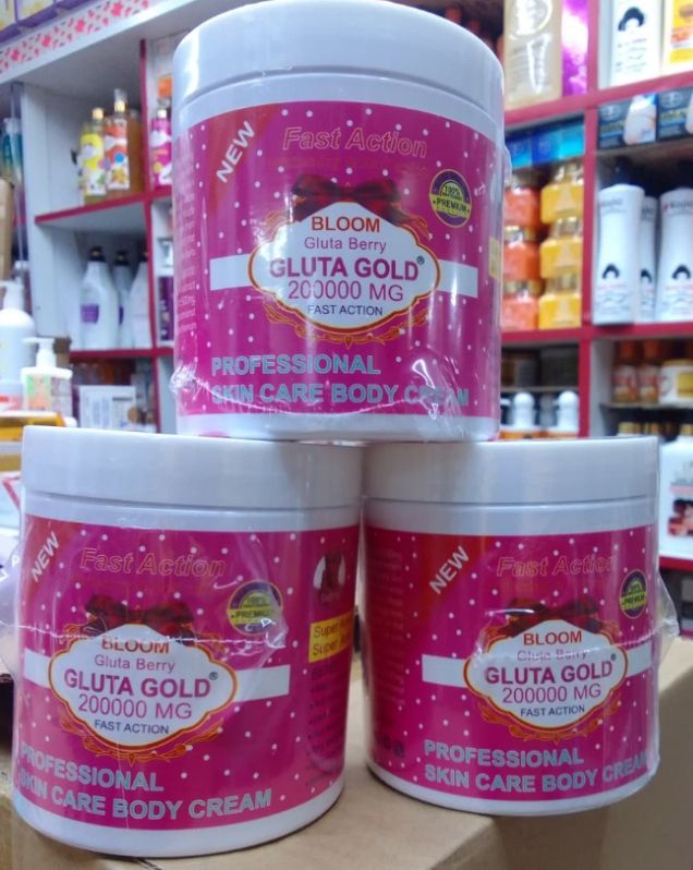 Fast Action Whitening & Anti-Aging Bloom Gluta Berry Gluta Gold 200000mg Professional Skin Care Body Cream, Brightens, Fades Dark Spots, Moisturizes & Nourishes for Radiant Even Tone