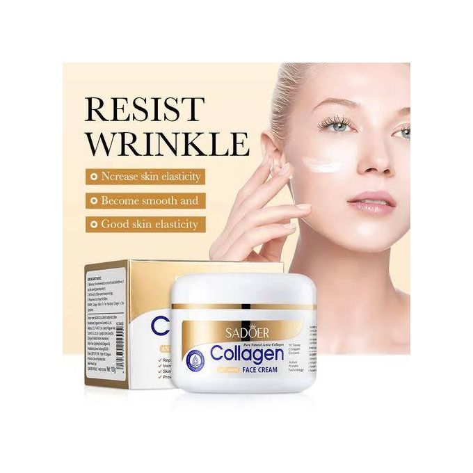 Sadoer Collagen Firming Anti-Aging Face Cream – Deep Moisturizing & Wrinkle Reducer, Replenishes Lost Collagen, Improves Elasticity, Firms & Smooths Skin for Youthful Radiance