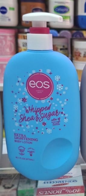 Eos Whipped Shea & Sugar 24H Moisture Body Lotion 473ml – Hydrating Lightening Lotion With Natural Shea Butter & Oils, Fast Absorbing Non-Greasy Daily Body Cream for Smooth Glowing Skin