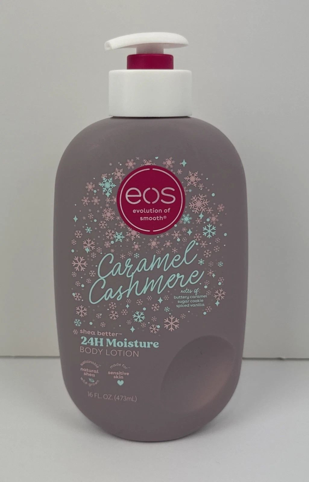 Eos Caramel Cashmere 24H Moisture Body Lotion 473ml – Deep Hydrating Extra Nourish Lotion With Shea Butter & Oils, Light Fast Absorbing Body Cream for Soft Smooth Skin & Luxe Fragrance