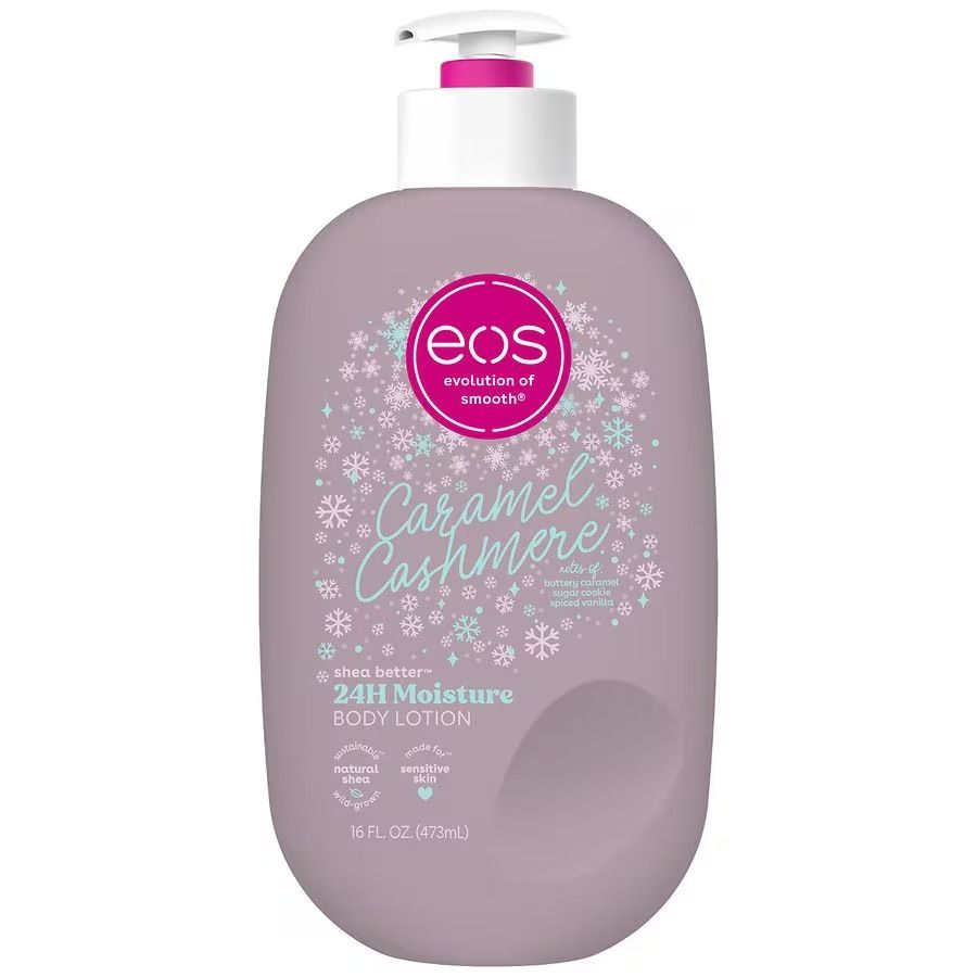 Eos Caramel Cashmere 24H Moisture Body Lotion 473ml – Deep Hydrating Extra Nourish Lotion With Shea Butter & Oils, Light Fast Absorbing Body Cream for Soft Smooth Skin & Luxe Fragrance